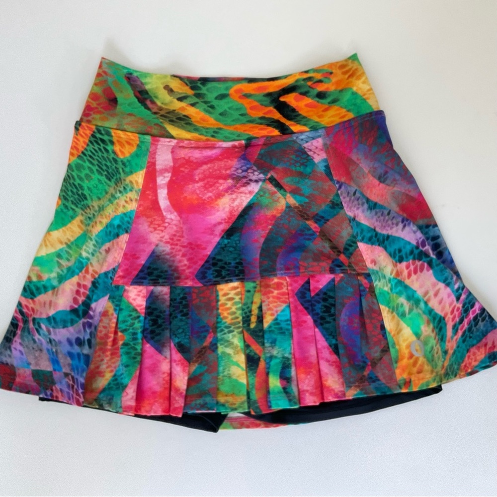 Dona Jo Tigre Flirty Pleated Skirt S